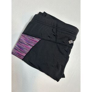 Prana Womens Black Large Ergo Leggings‎ Performance Quick Dry Leggings Back Zip